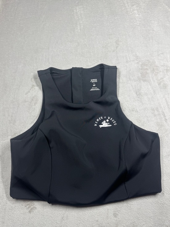 H&M Other - Women + Waves X H&M Black Padded Bikini Zip Back Surf Top Size 12
